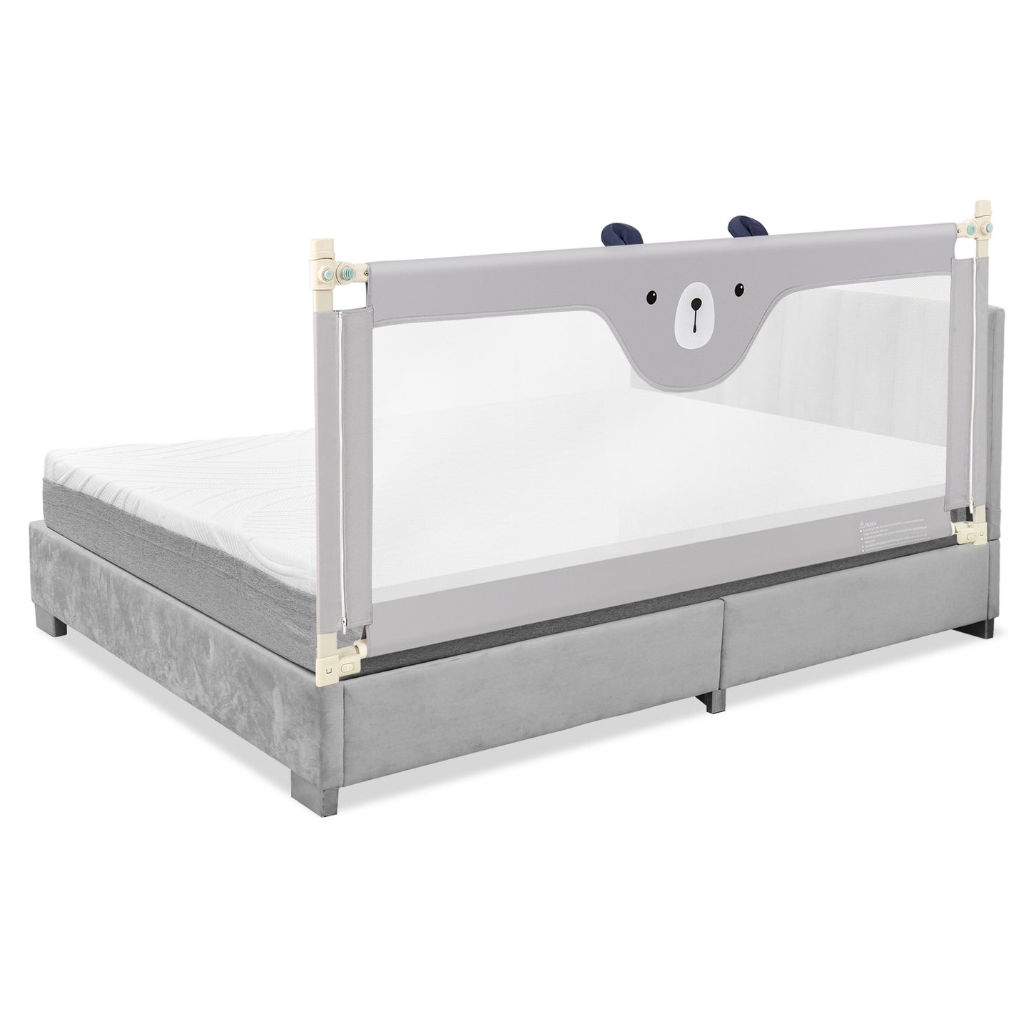 Vertical Lifting Baby Bedrail Guard with Lock-M Kids Crystal