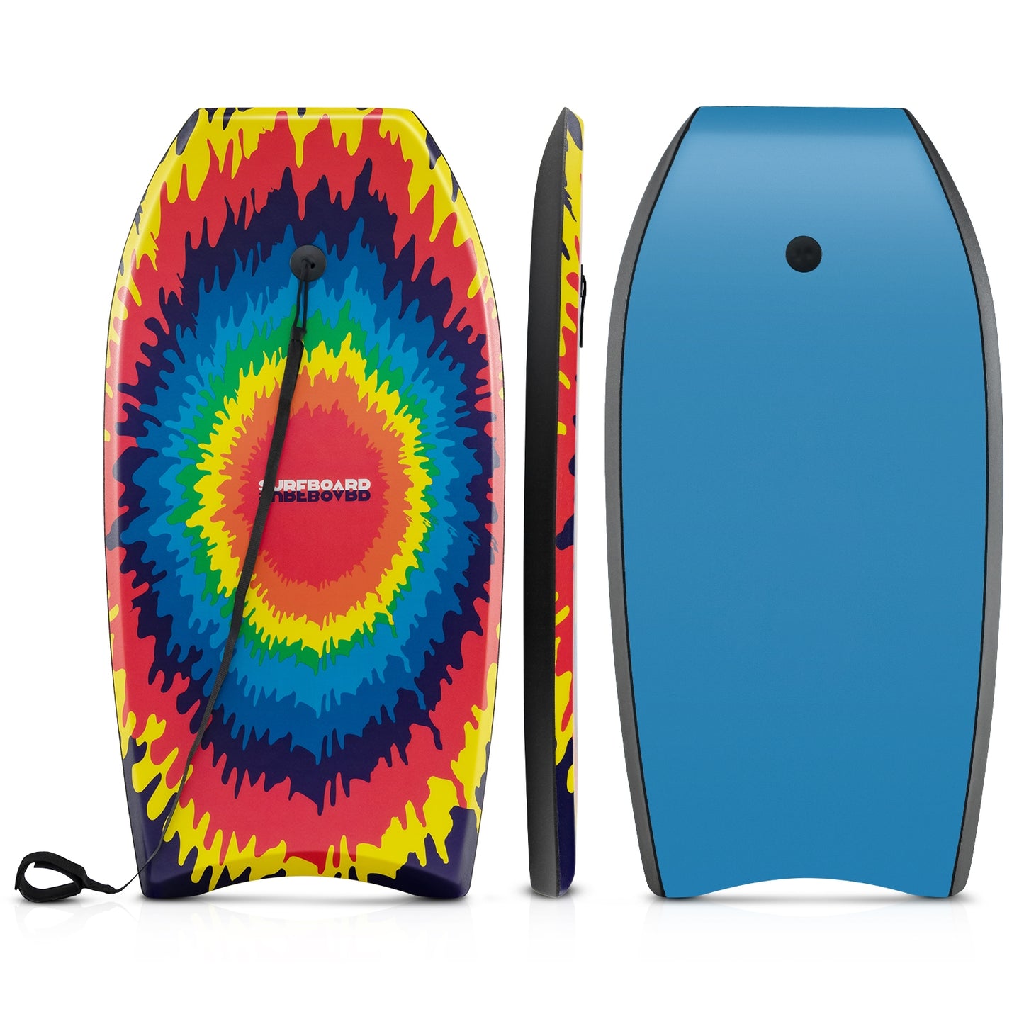 33/37/41 Inches Lightweight Body Board Boogie Board with EPS Core XPE Deck HDPE Bottom Multicolor3-S Kids Crystal