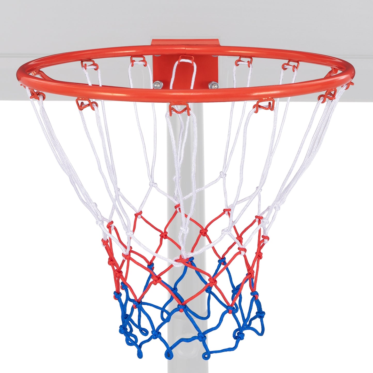 18 Inch Basketball Rim Goal Replacement with All Weather Net and Mounting Hardware-Orange Kids Crystal