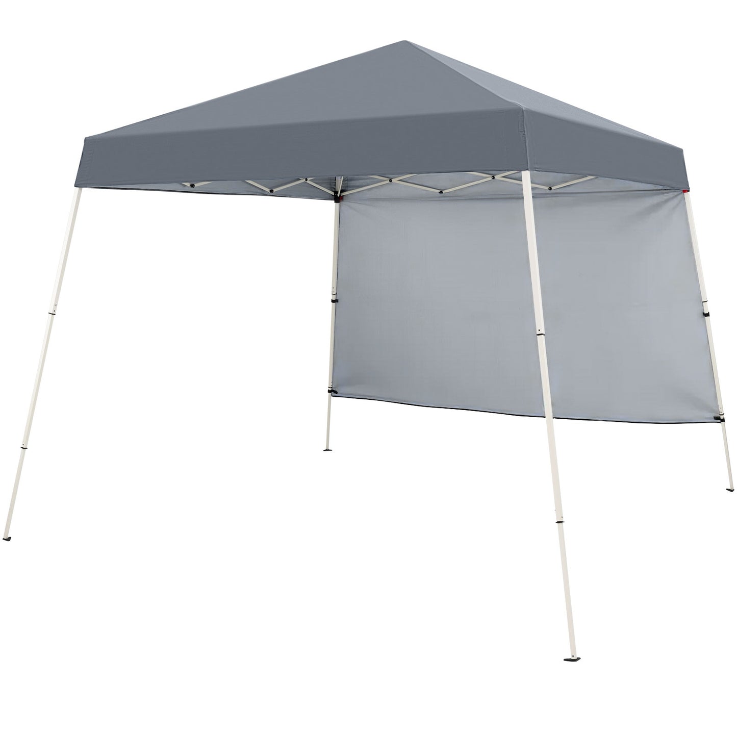 8 X 8 Feet Pop up Canopy Tent with 1 Sidewall and Portable Backpack-Gray Kids Crystal