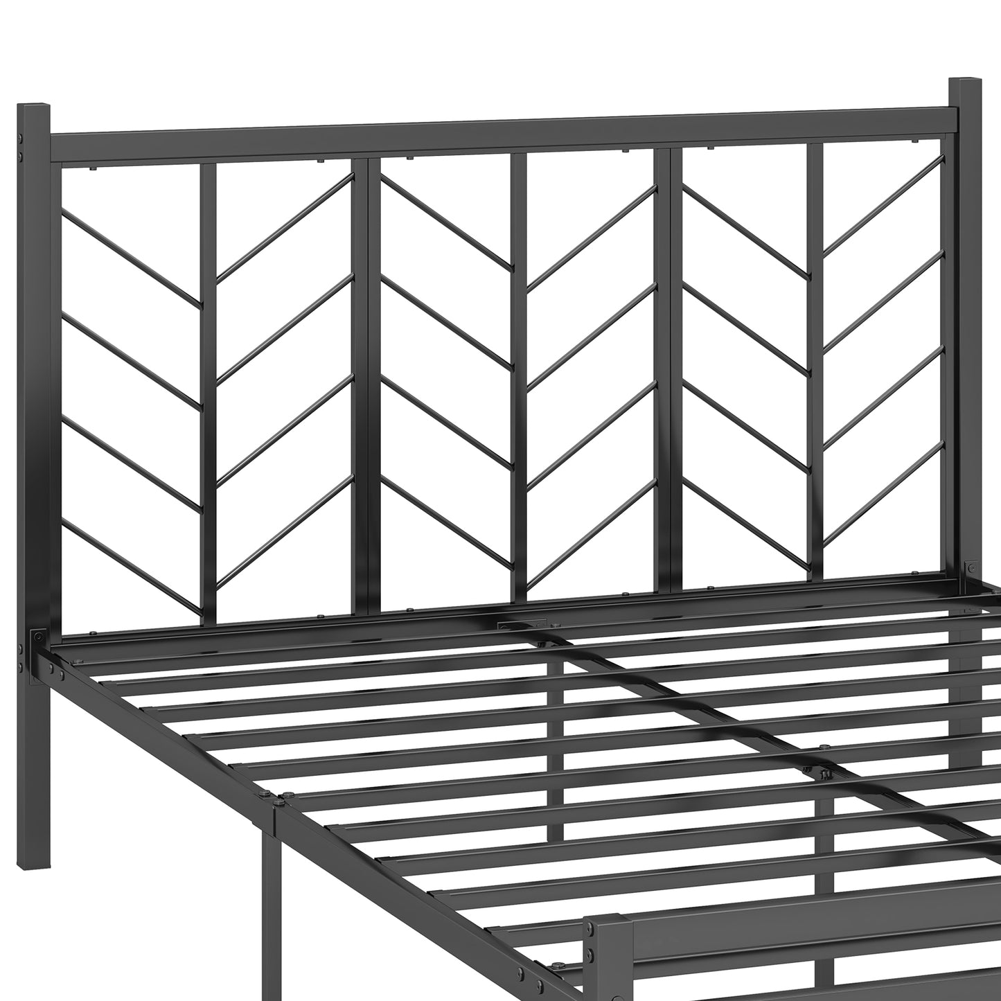 Queen Size Platform Bed with Headboard and Metal Frame-Queen Size Kids Crystal