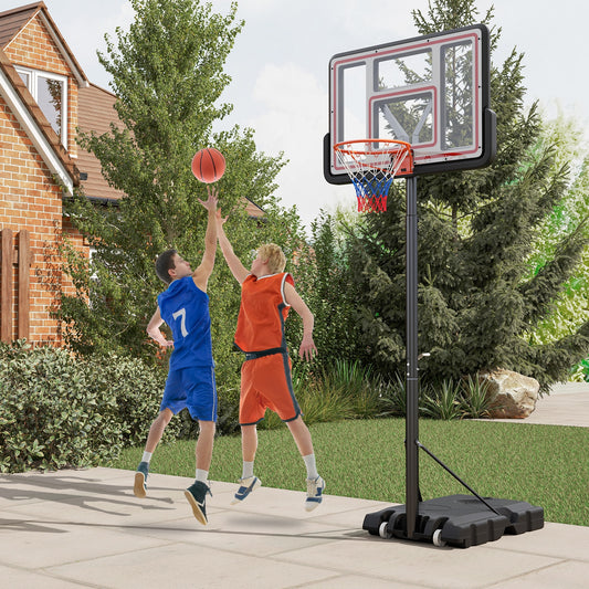 Portable Basketball Hoop Adjustable Basketball Goal System Kids Crystal