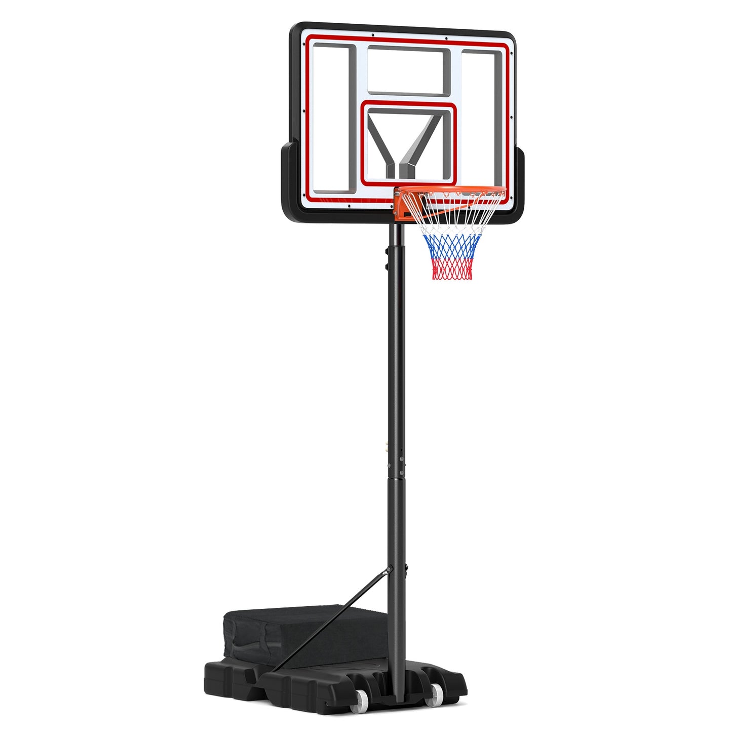 Portable Basketball Hoop Adjustable Basketball Goal System Kids Crystal