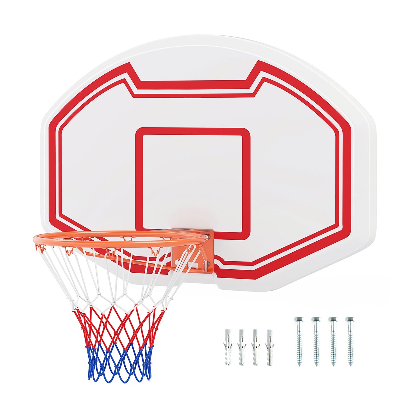 Large Wall Mounted Basketball Hoop with Shatter-proof Backboard Kids Crystal