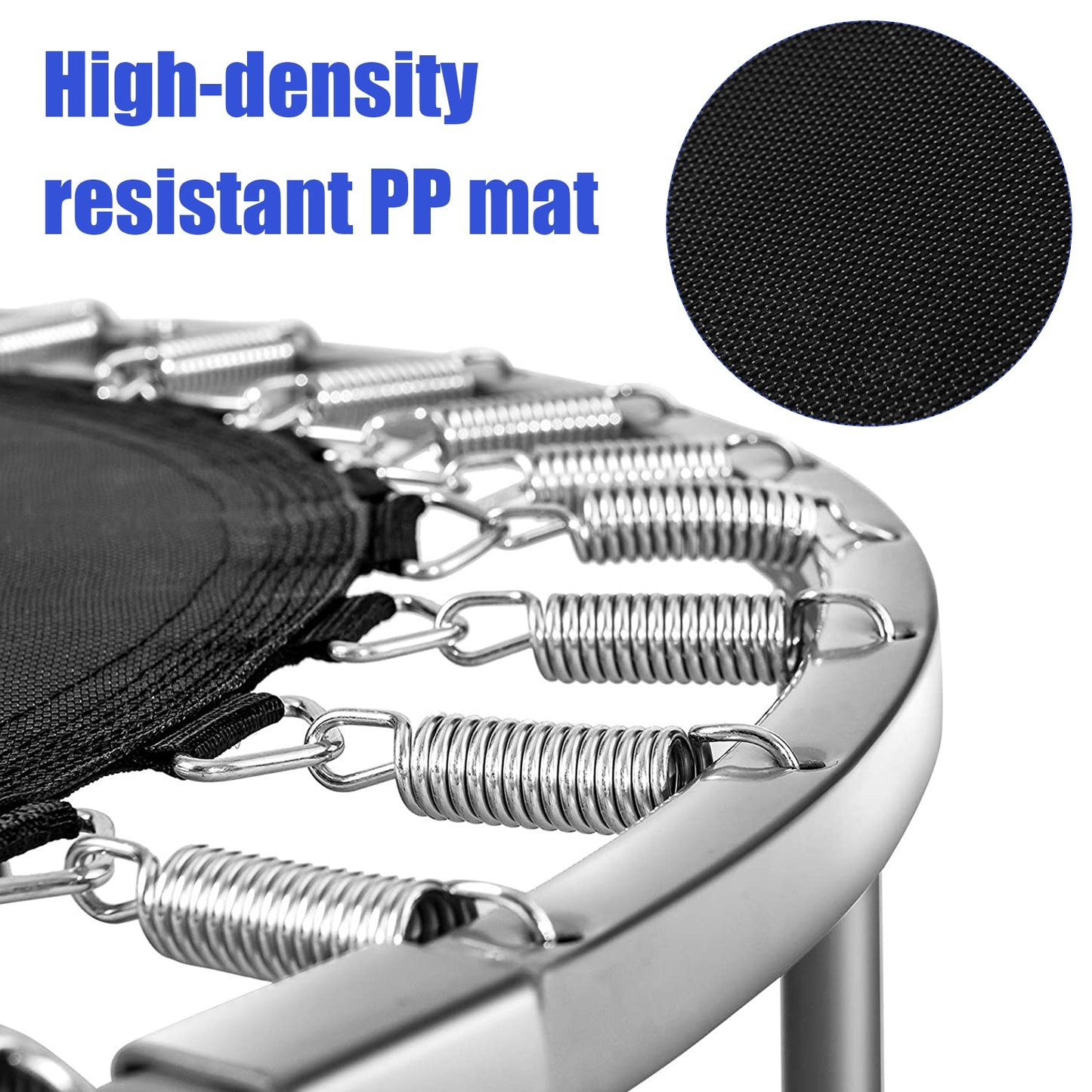 36 Inch Mini Folding Trampoline Portable Recreational Fitness Rebounder-Blue Kids Crystal