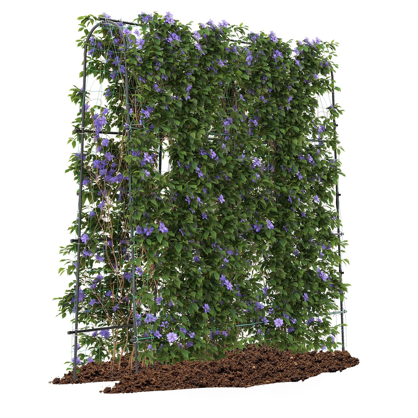 71 x 71 Inch U-Shaped Tall Garden Arched Trellis for Climbing Plants Kids Crystal