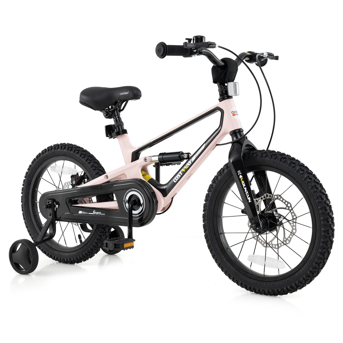 16 Inch Kids Bike Lightweight with Detachable Training Wheels for Aged 4 to 7-16 inches Kids Crystal