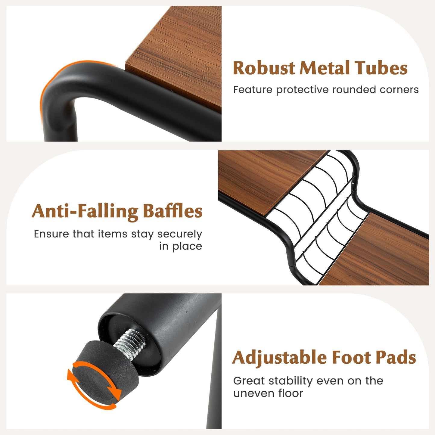 Console Table with Storage Shelf and Metal Frame for Living Room Kids Crystal