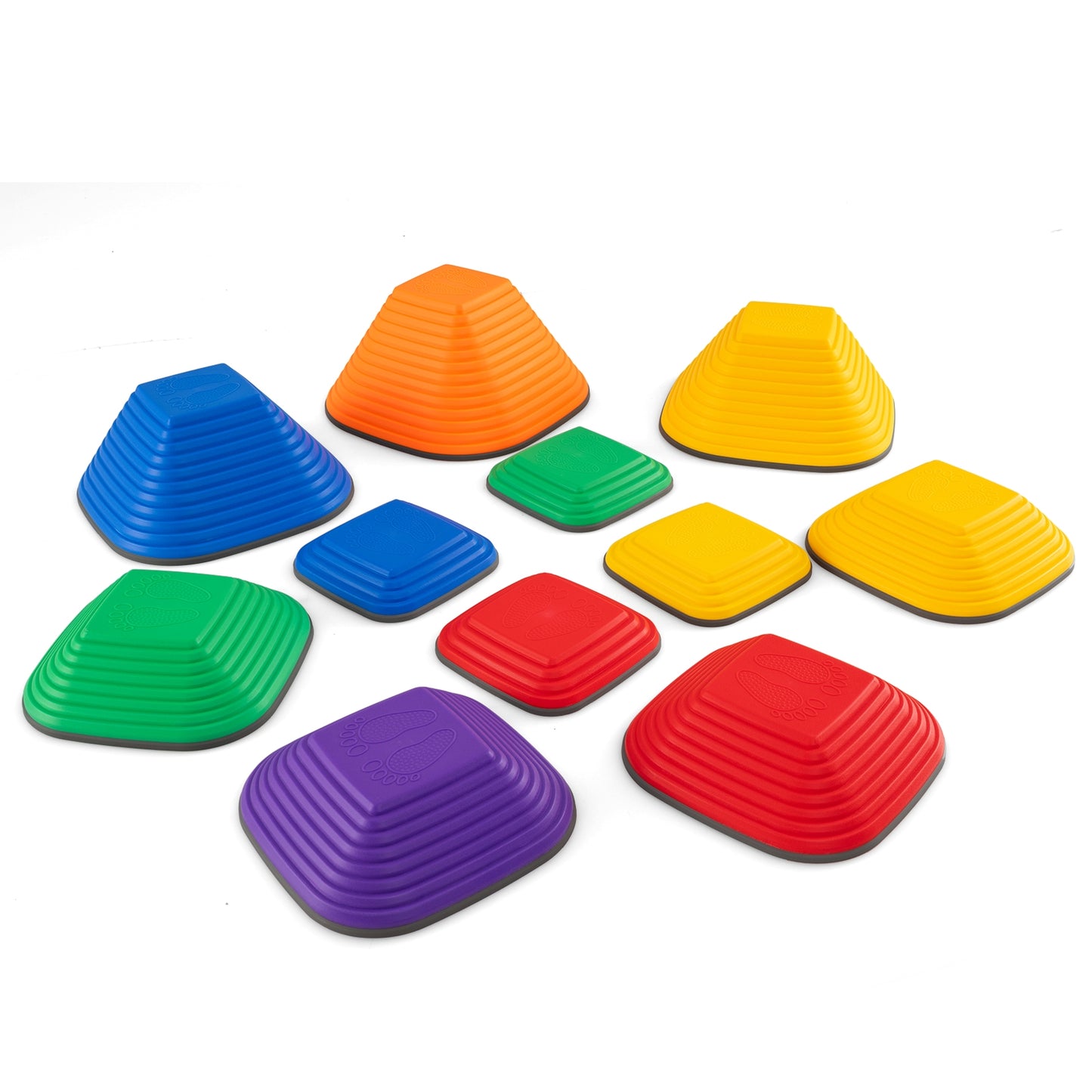 11 Pieces Kids Stepping Stone Square Stackable Indoor Outdoor-Multicolor Kids Crystal