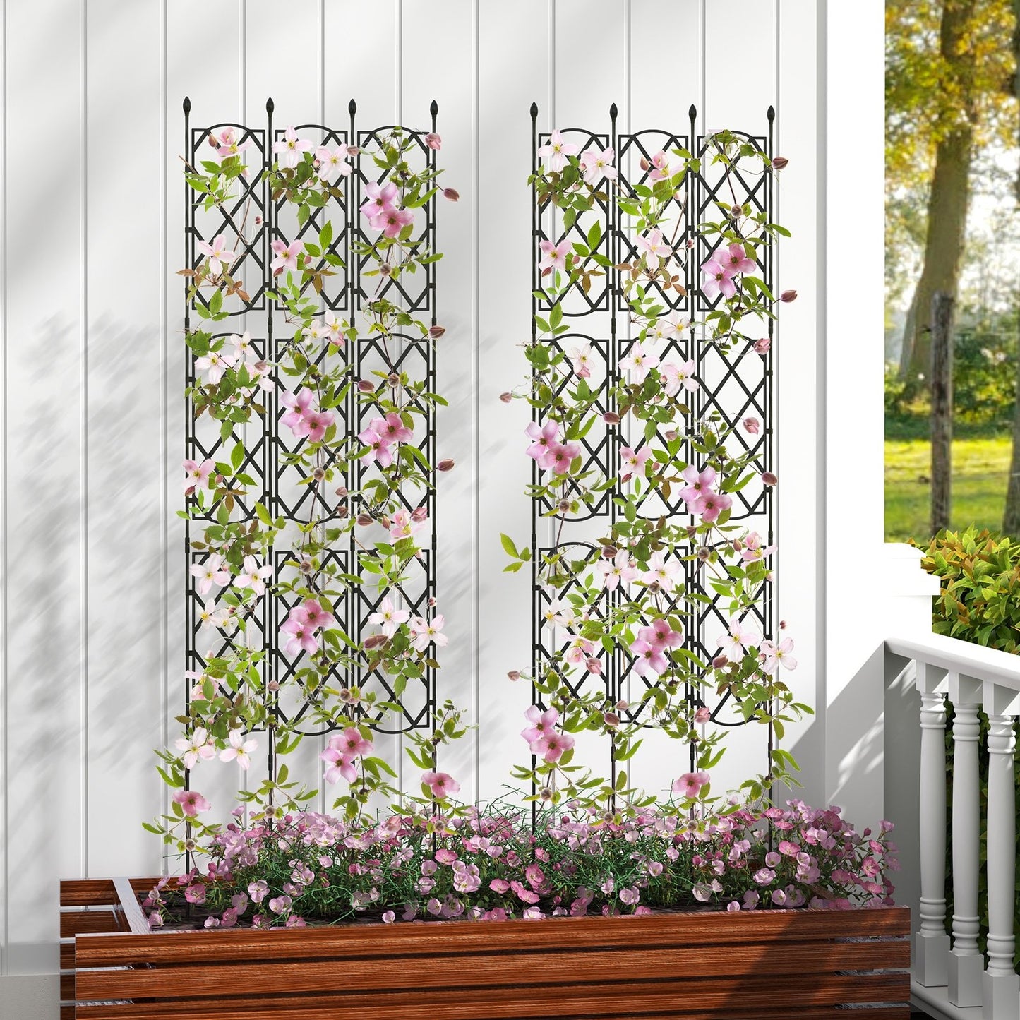 3-Pack Outdoor Plant Support Frame for Raised Garden Bed Kids Crystal