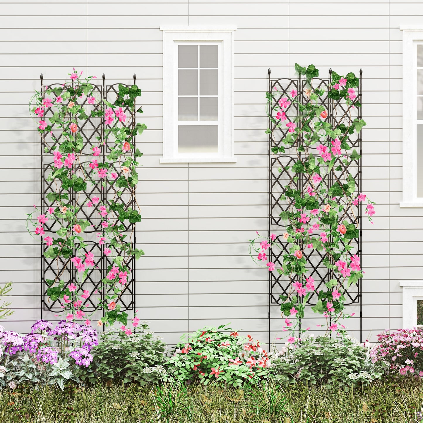 3-Pack Outdoor Plant Support Frame for Raised Garden Bed Kids Crystal