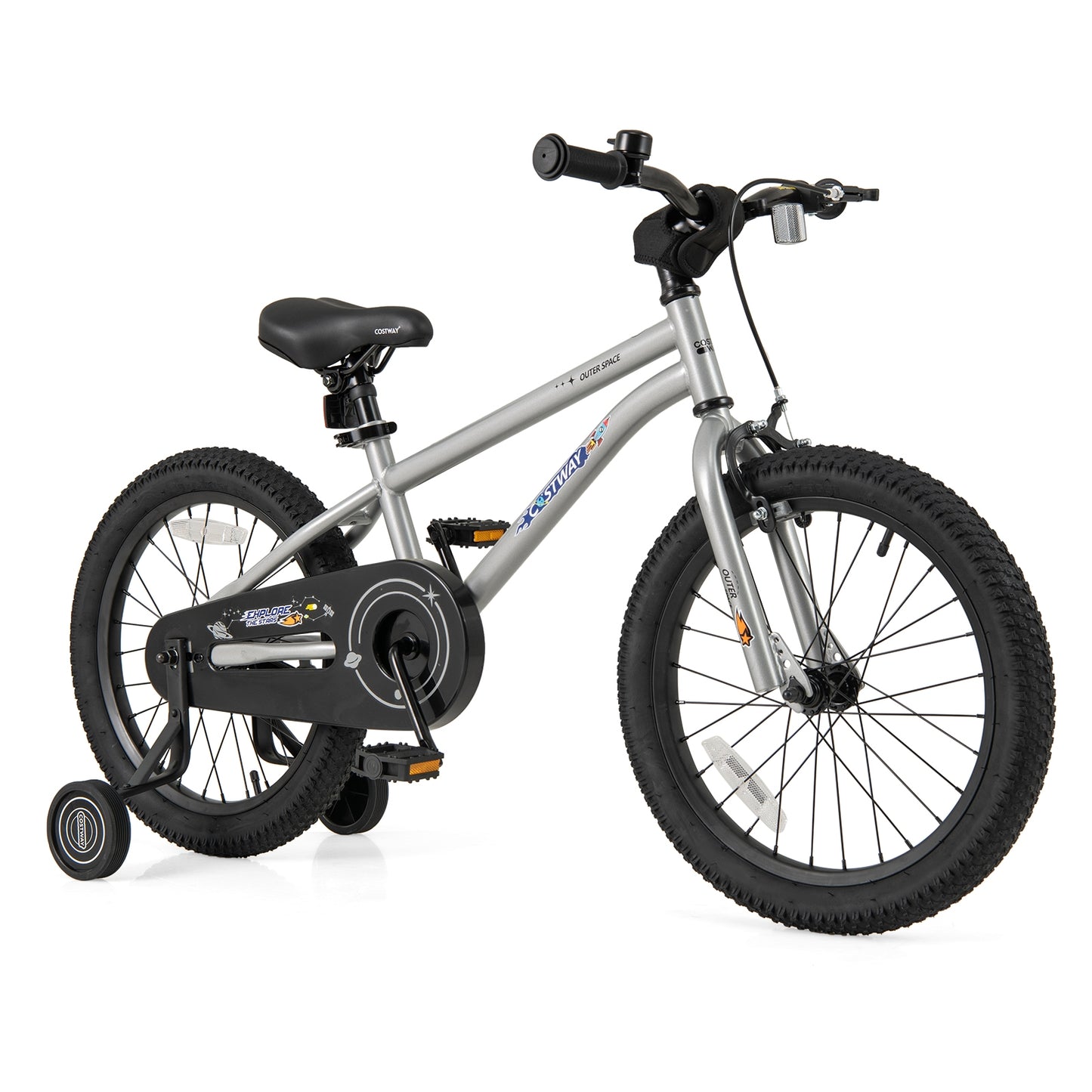 18-Inch Kids Bike Bicycle for Boys Girls 4-8 with High Carbon Steel Frame Kids Crystal