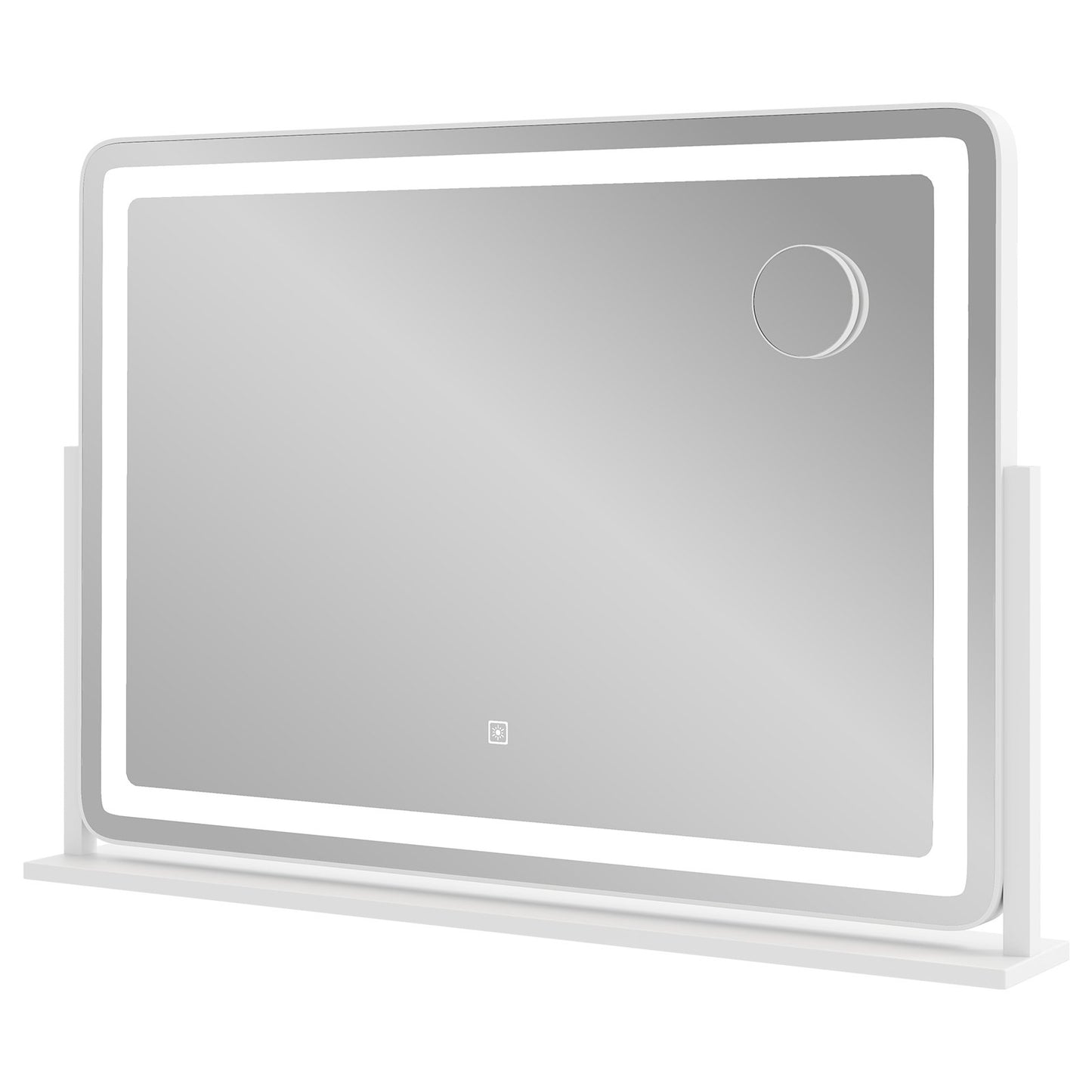 32 x 22 Inch Large Makeup Vanity Mirror with 3-Color Lighting Mode-White Kids Crystal