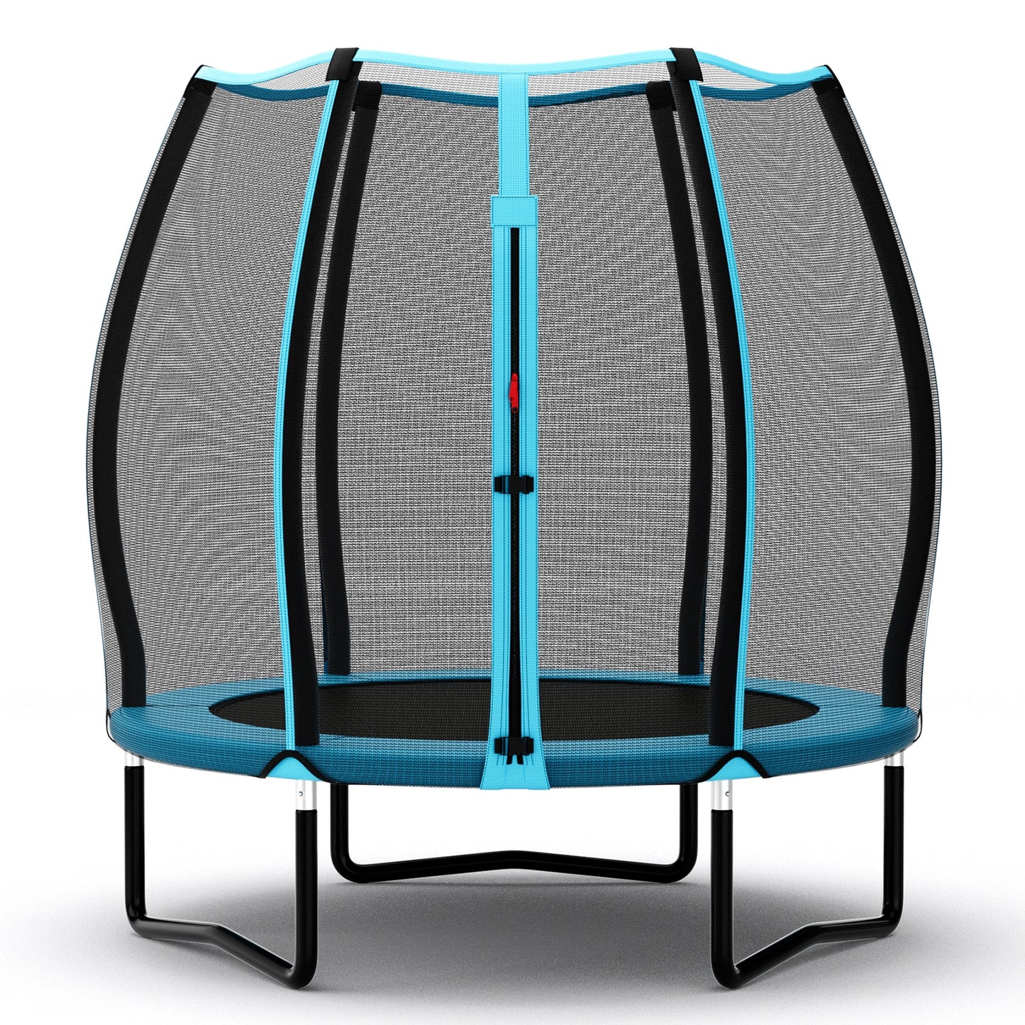 55 Inch Trampoline for Kids Toddler Mini Trampoline with Safety Enclosure Net-Blue Kids Crystal
