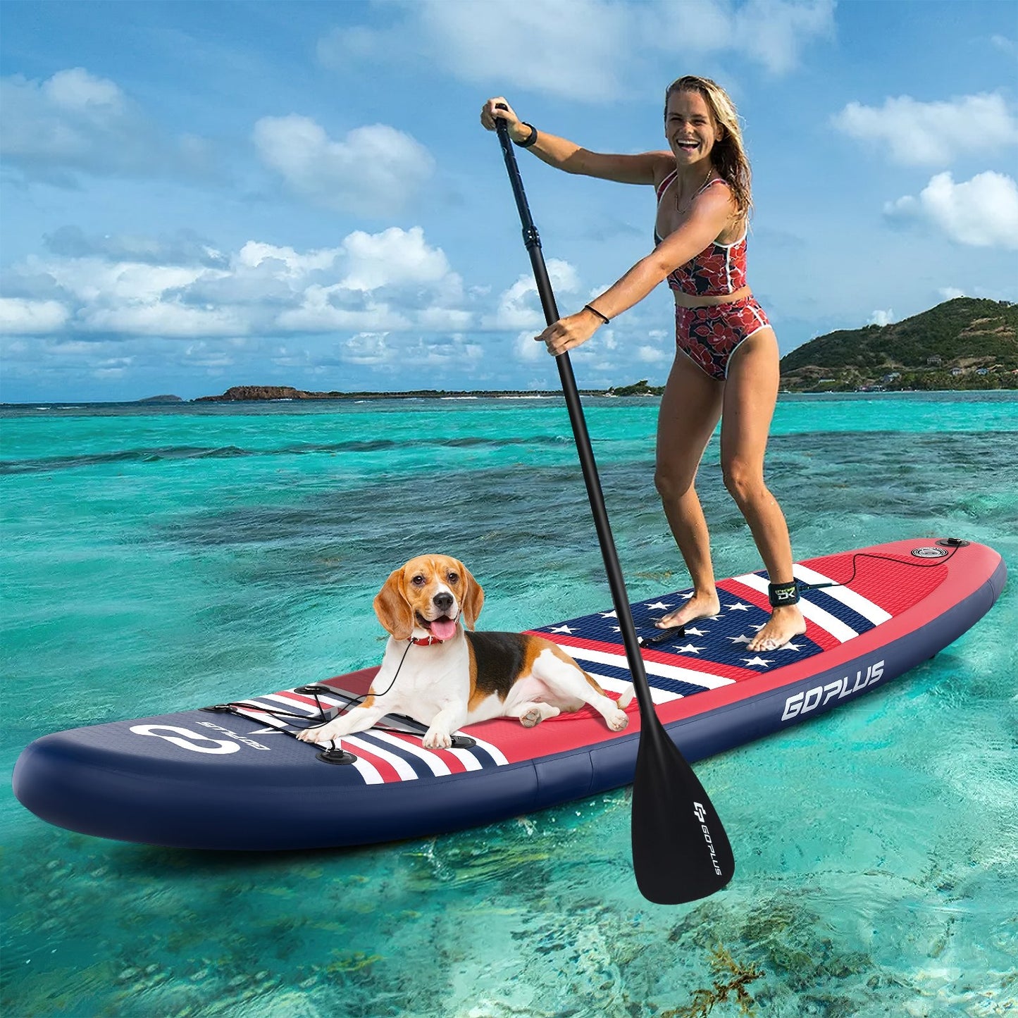 Inflatable Paddle Board with Removable Fin and Backpack-B Kids Crystal