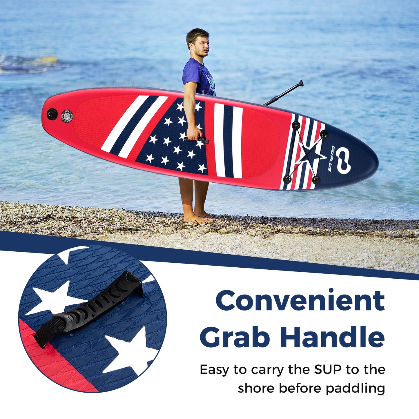 Inflatable Paddle Board with Removable Fin and Backpack-B Kids Crystal