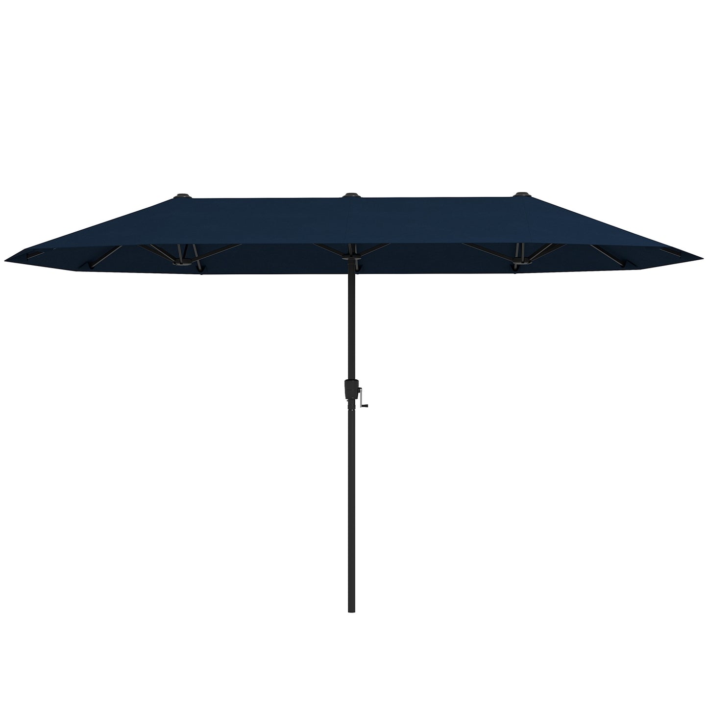13 FT Large Patio Umbrella Outdoor Double-Sided Table Market Umbrella with Crank Handle-Navy Kids Crystal