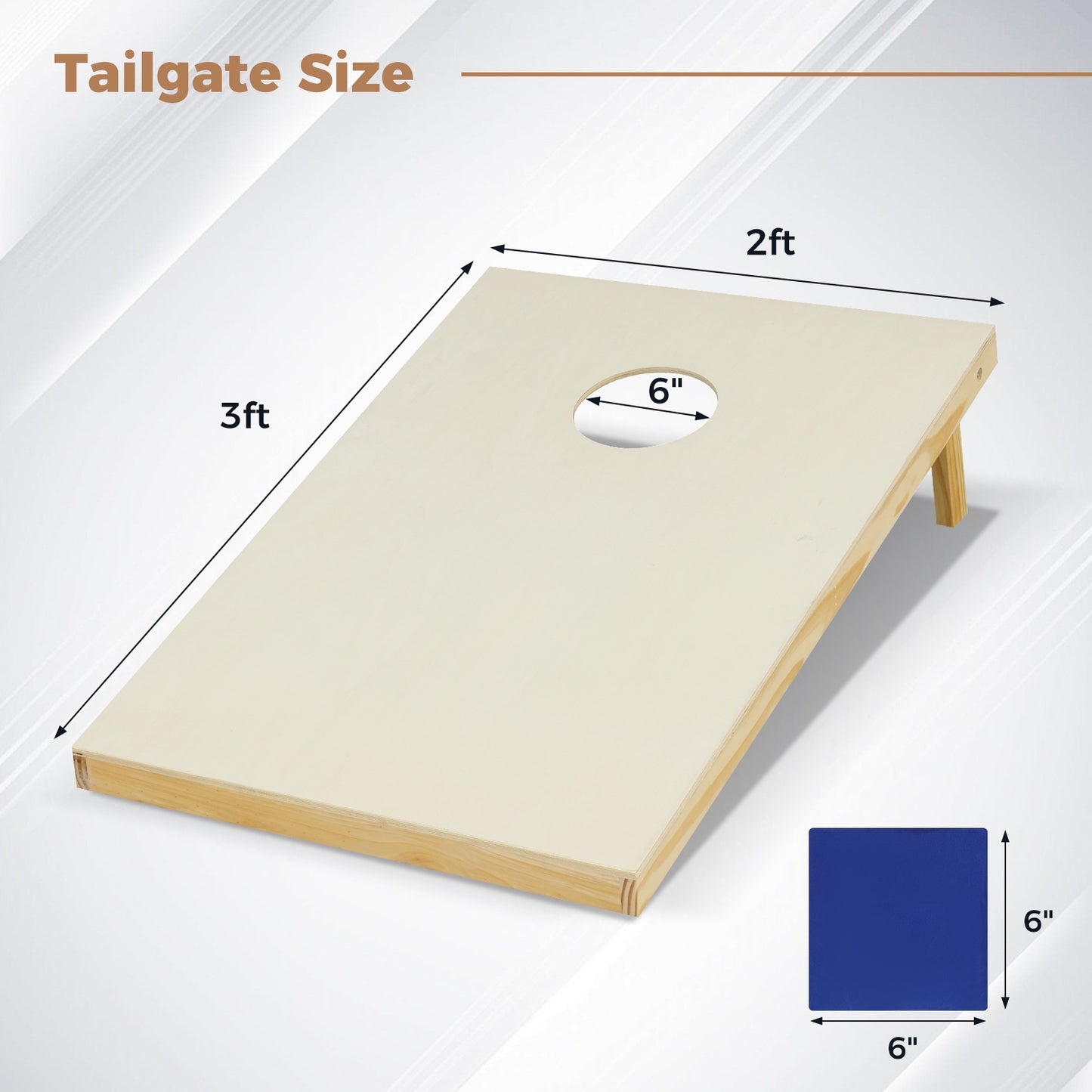 Solid Wood Cornhole Board Set Portable Corn Hole Game Board Includes 8 Bean Bags-S Kids Crystal