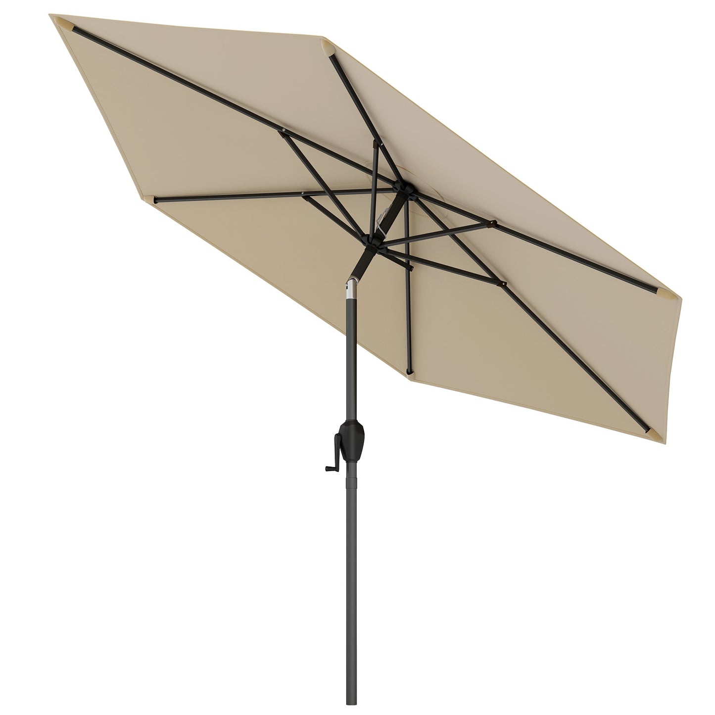 7.5 feet Outdoor Patio Heavy Duty Market Umbrella with Push Button Tilt-Beige Kids Crystal