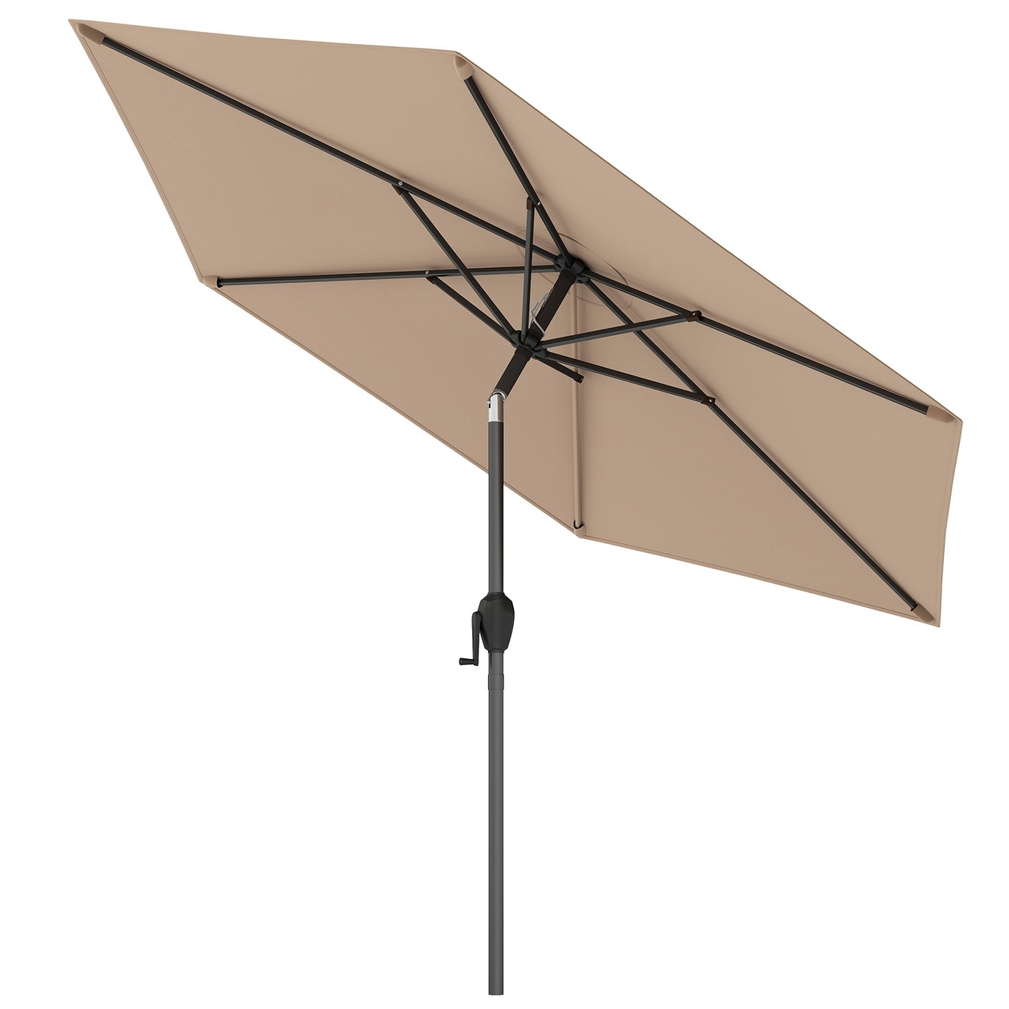 7.5 feet Outdoor Patio Heavy Duty Market Umbrella with Push Button Tilt-Tan Kids Crystal