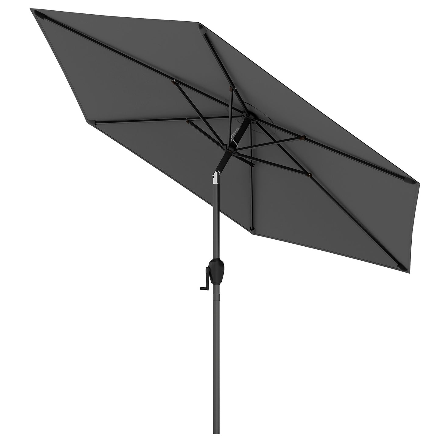 7.5 feet Outdoor Patio Heavy Duty Market Umbrella with Push Button Tilt-Gray Kids Crystal