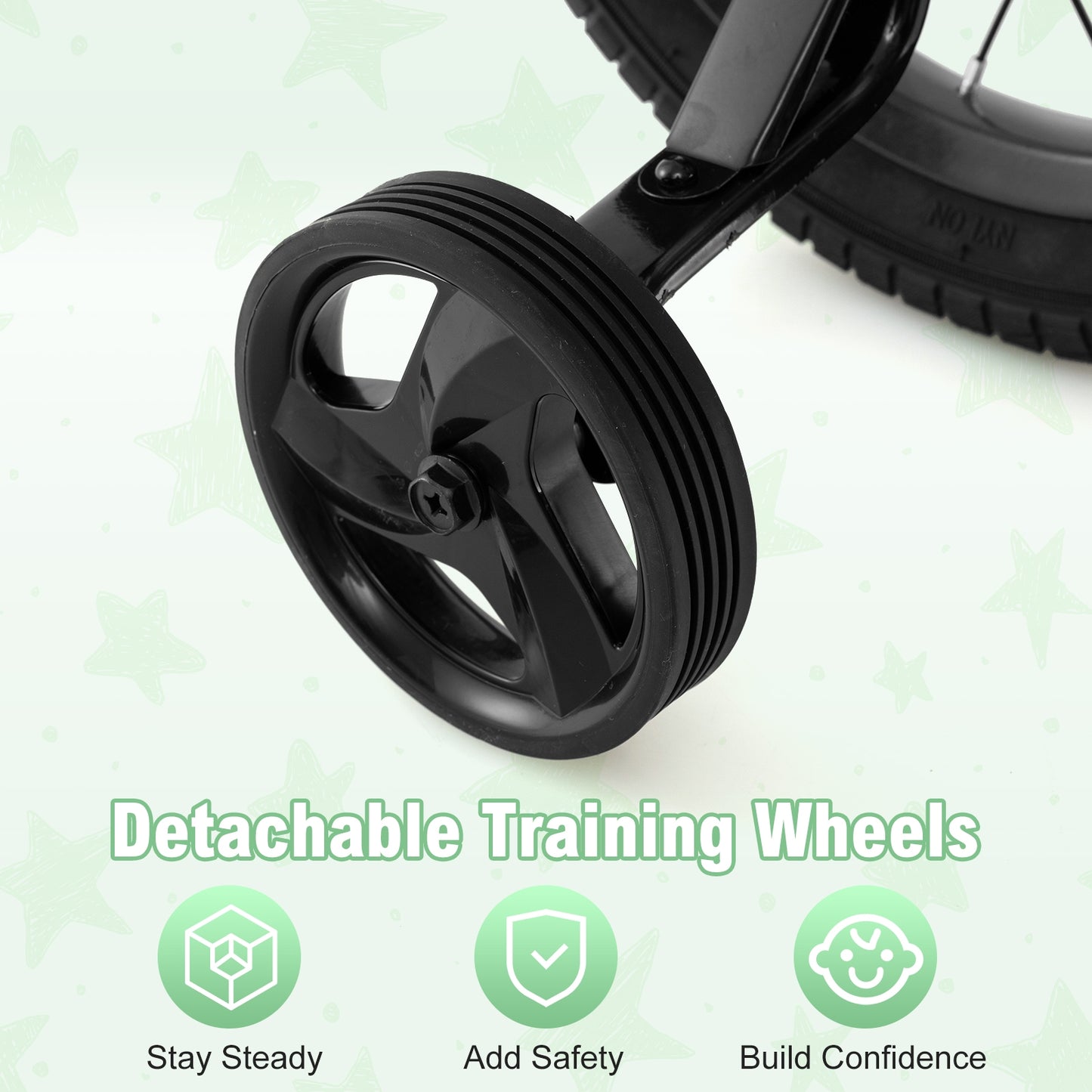 18 Inch Kids Bike Adjustable with Transparent Chain Cover for 4-8 Years Old Kids Crystal