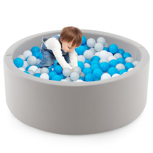 Kiddie Baby Playpen with 200 Ocean Balls and Storage Bag-Gray Kids Crystal