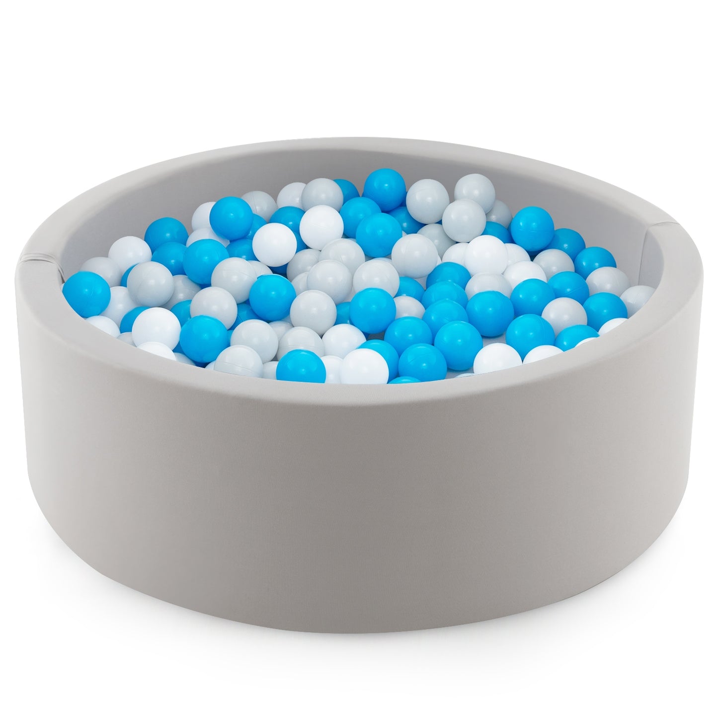 Kiddie Baby Playpen with 200 Ocean Balls and Storage Bag-Gray Kids Crystal