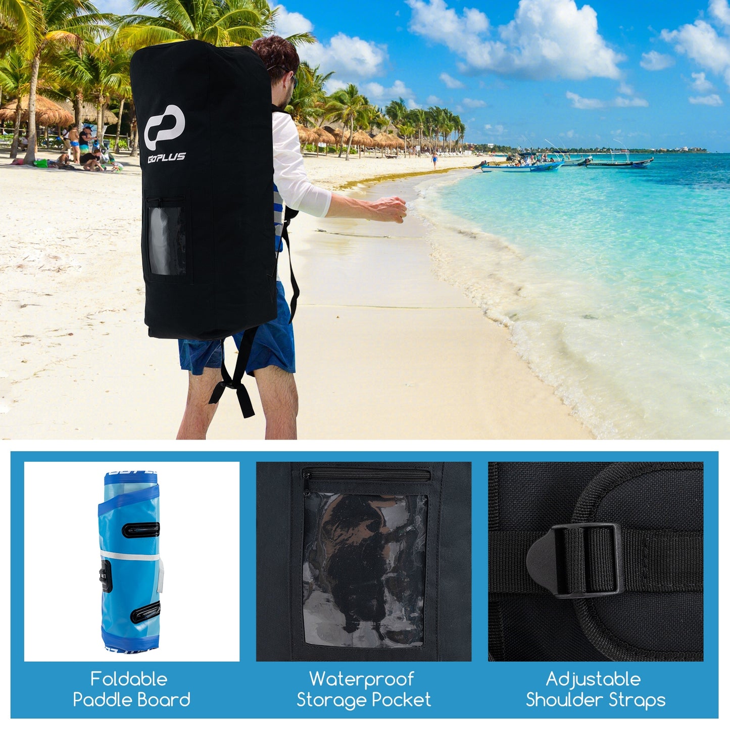 Inflatable Stand Up Paddle Board Sup Board with Premium SUP Accessories-L Kids Crystal