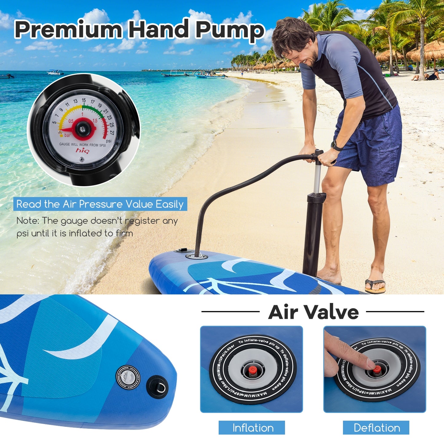 Inflatable Stand Up Paddle Board Sup Board with Premium SUP Accessories-L Kids Crystal