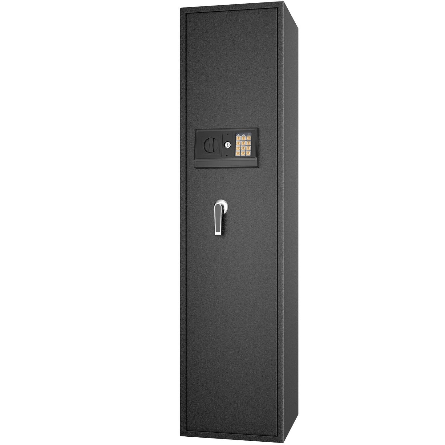 Large Rifle Safe Quick Access 5-Gun Storage Cabinet with Pistol Lock Box Kids Crystal