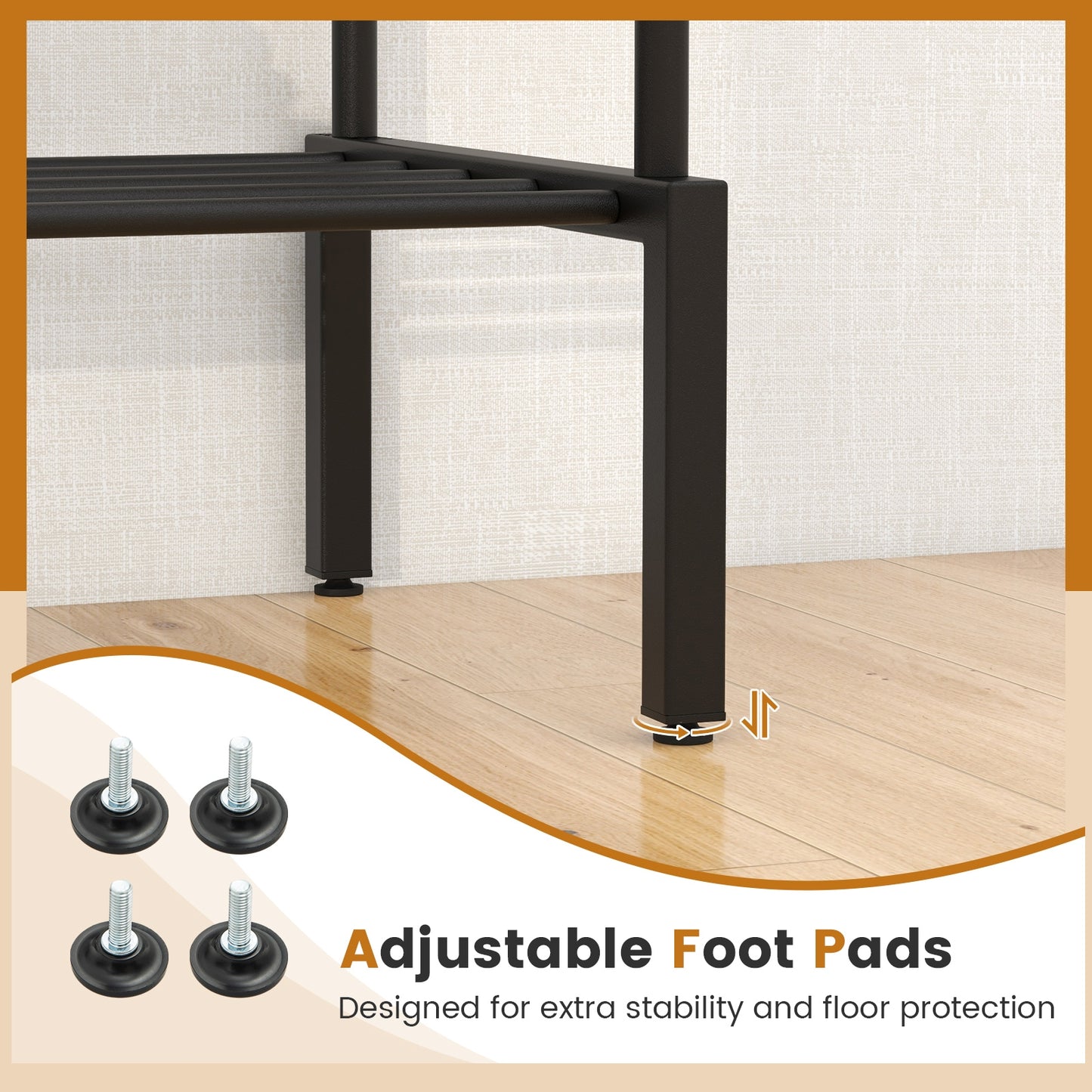 Double Rod Clothes Garment Rack with Adjustable Heights-Silver Kids Crystal