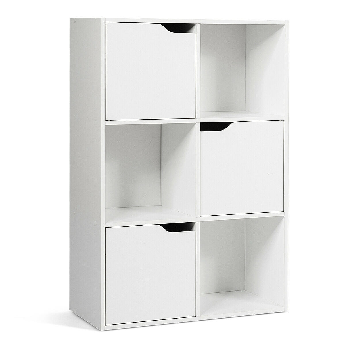 6 Cubes Wood Storage Shelves Organization Kids Crystal