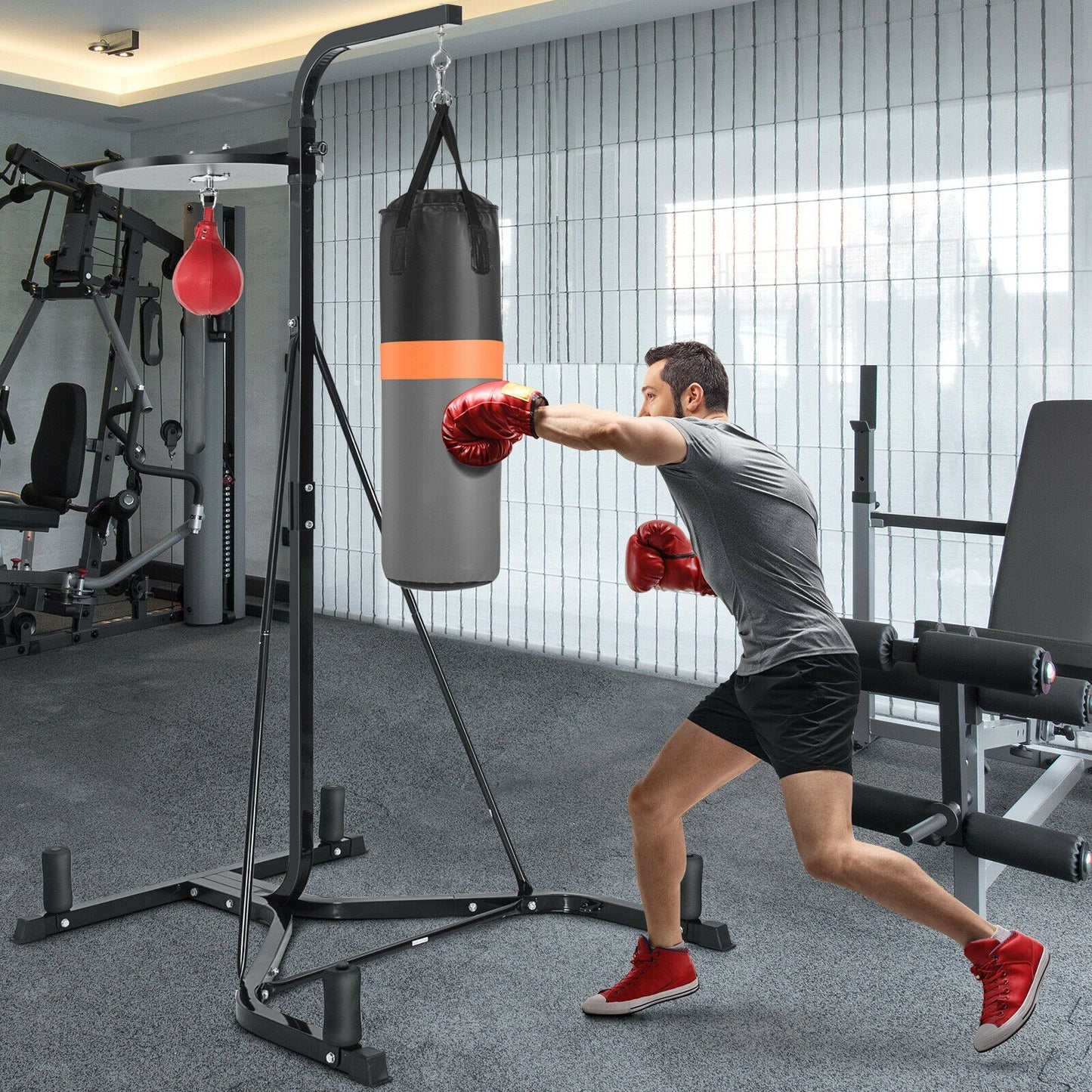 Heavy Duty Boxing Punching Stand With Heavy Bag Kids Crystal