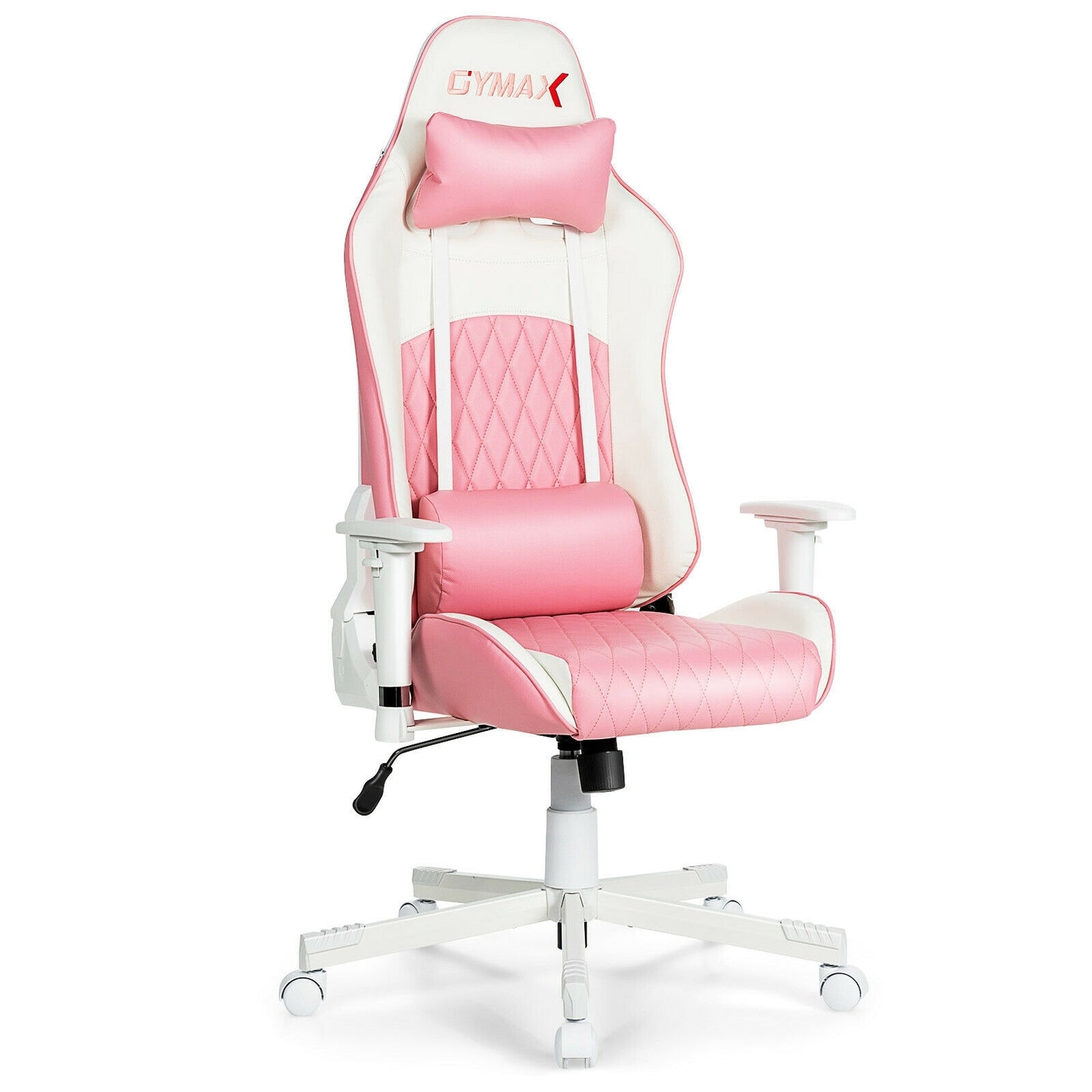 Ergonomic High Back Computer Desk Chair with Headrest and Lumbar Support-Pink Kids Crystal