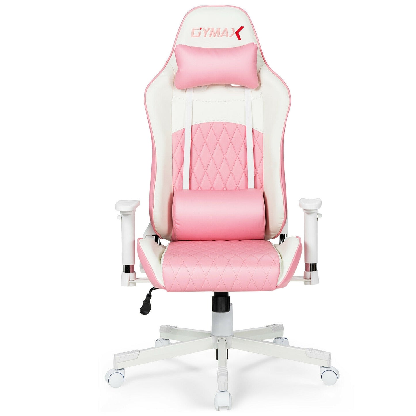 Ergonomic High Back Computer Desk Chair with Headrest and Lumbar Support-Pink Kids Crystal