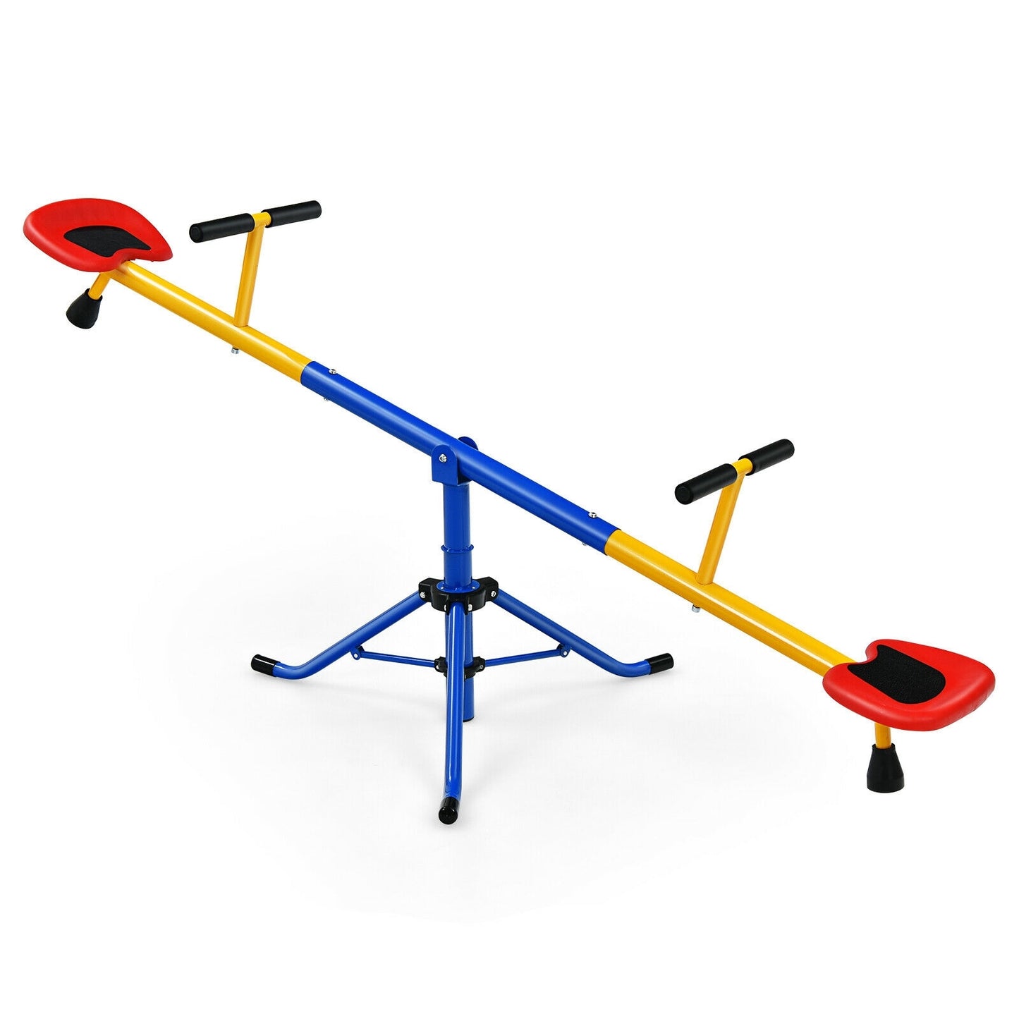 360° Rotation Kids Seesaw Swivel Teeter Totter Playground Equipment Kids Crystal