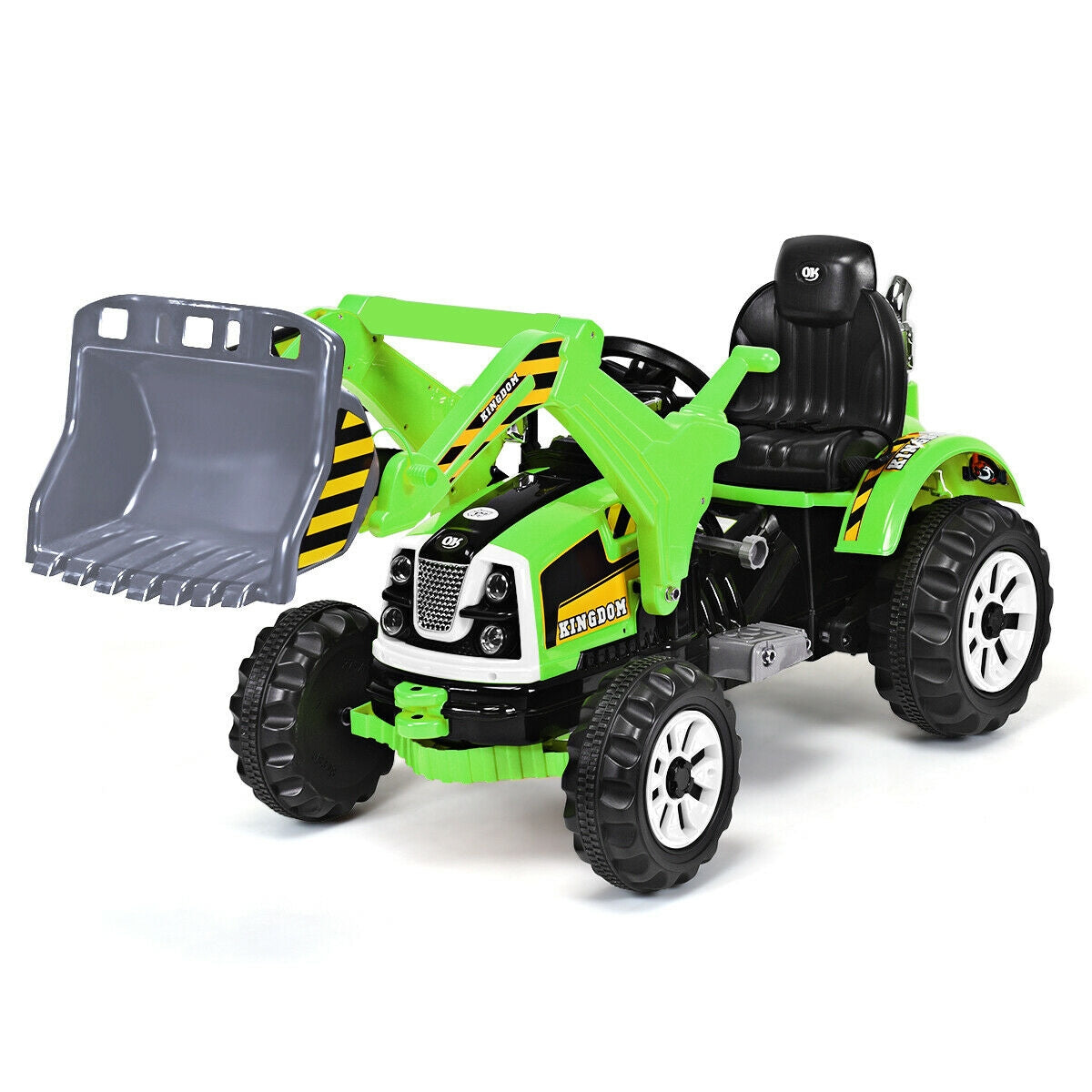 12 V Battery Powered Kids Ride on Dumper Truck-Green Kids Crystal