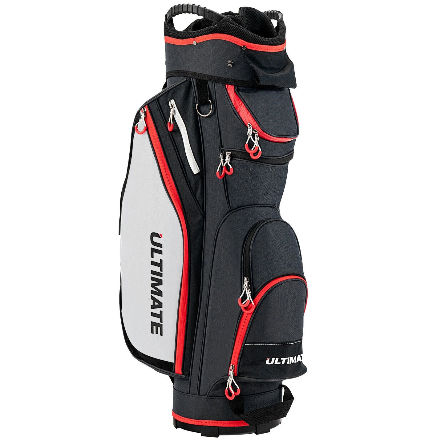 9.5 Inch Golf Cart Bag with 14 Way Dividers Top Organizer-Black Kids Crystal