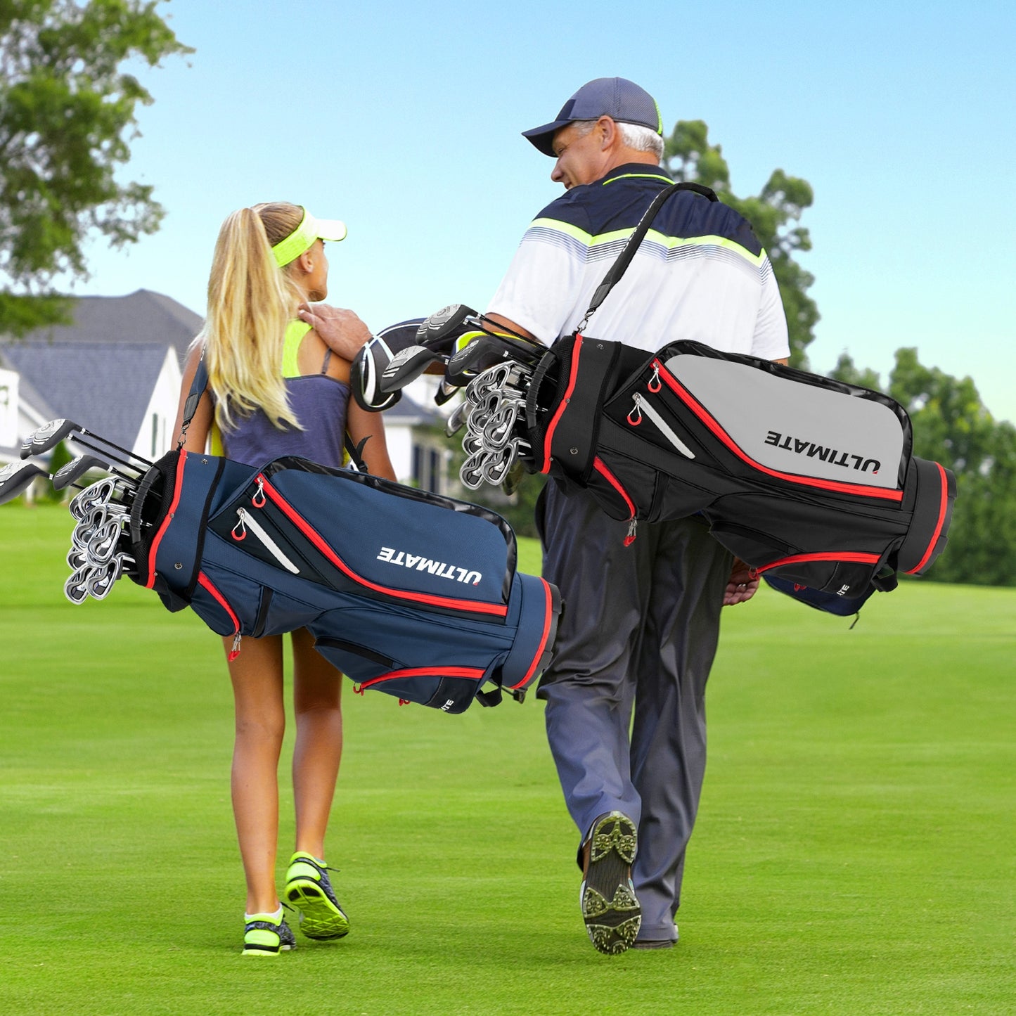 9.5 Inch Golf Cart Bag with 14 Way Dividers Top Organizer-Navy Kids Crystal