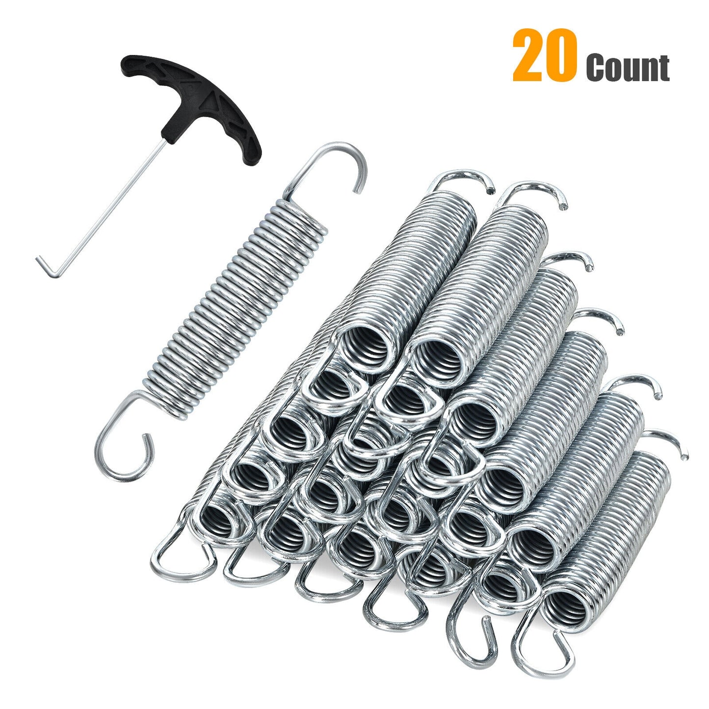 5.5 Inch Rustproof Galvanized Steel Replacement Trampoline Elasticity Springs Kids Crystal