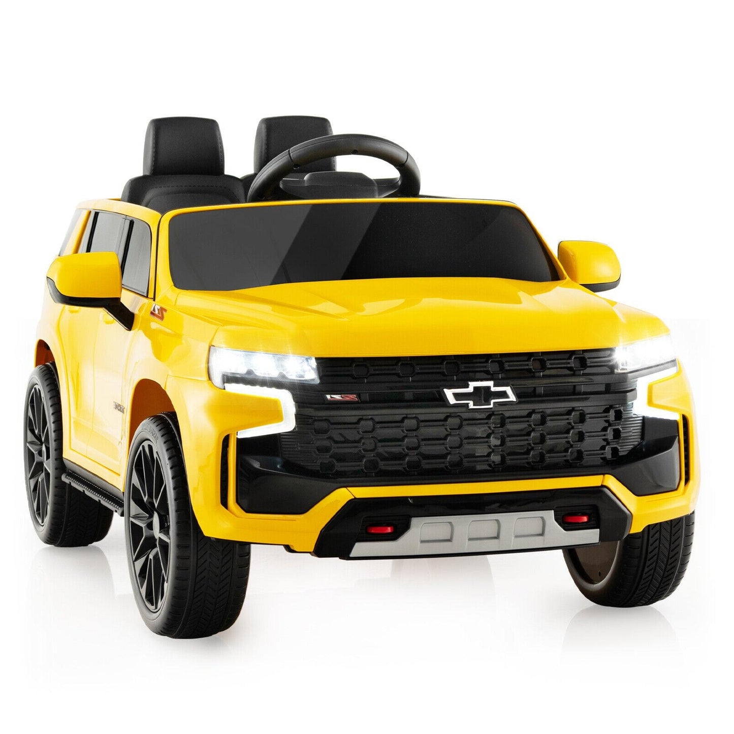 12V Kids Ride on Car with 2.4G Remote Control-Yellow Kids Crystal