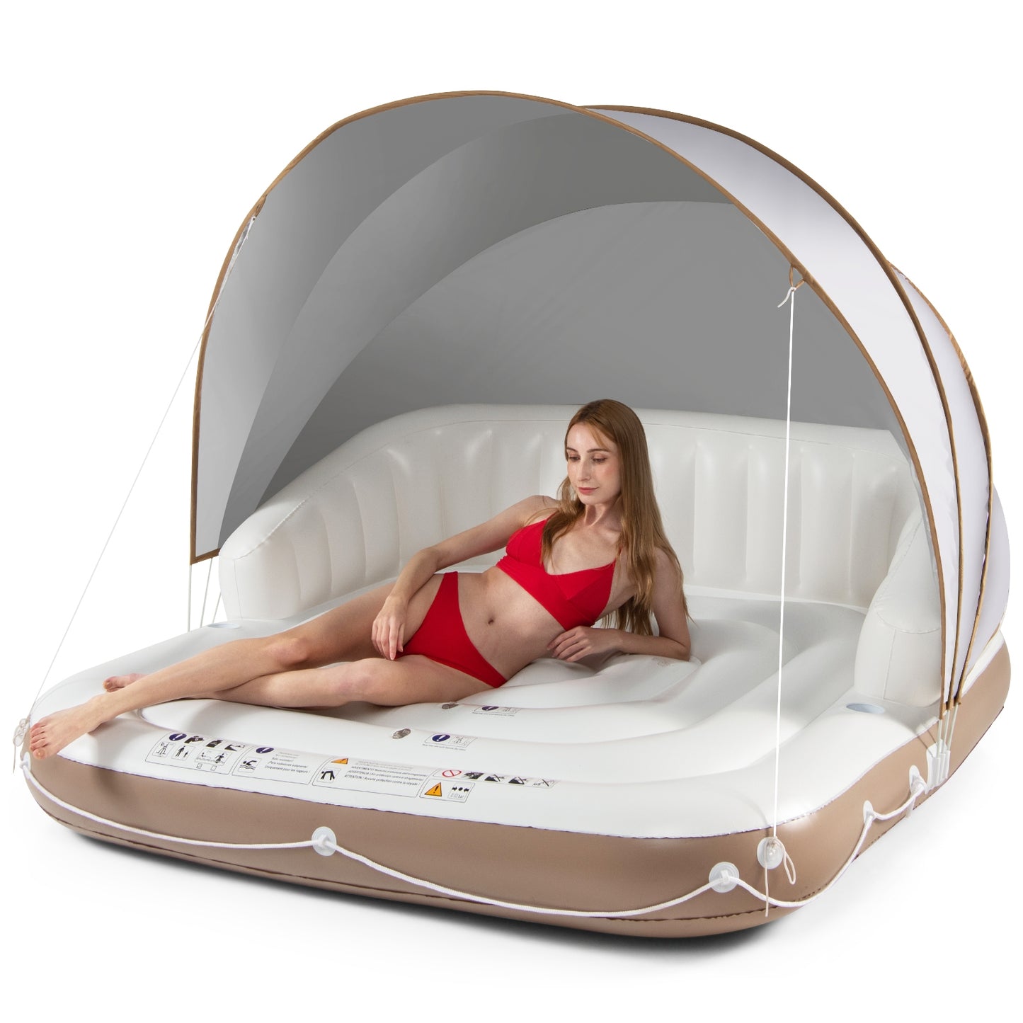 Inflatable Pool Float Lounge Swimming Raft Kids Crystal