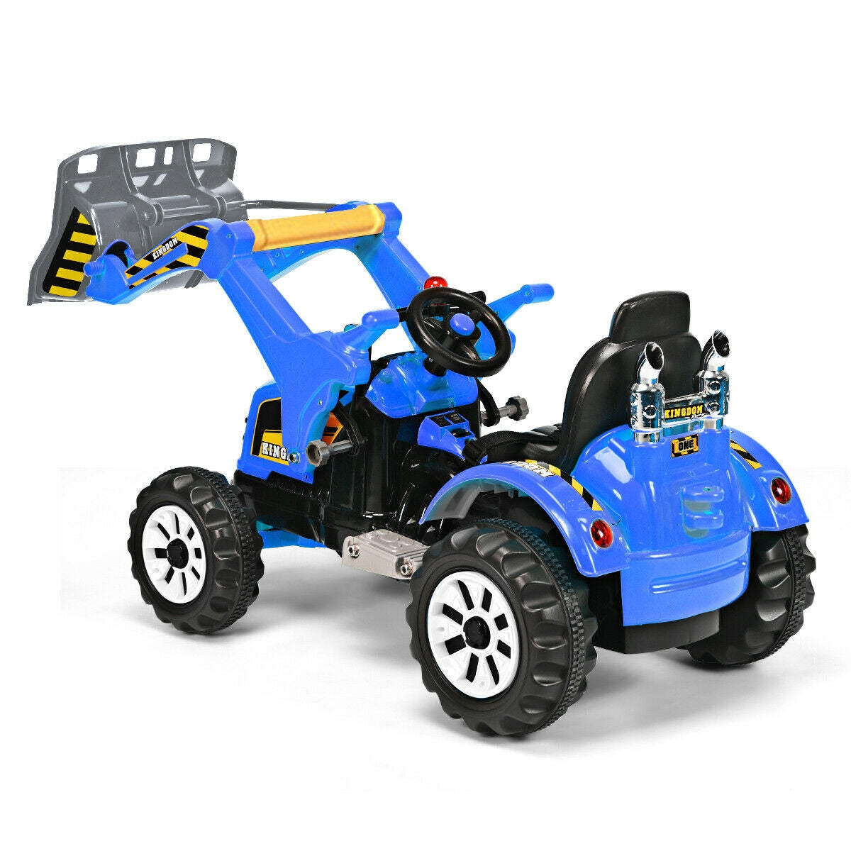 12 V Battery Powered Kids Ride on Dumper Truck-Blue Kids Crystal