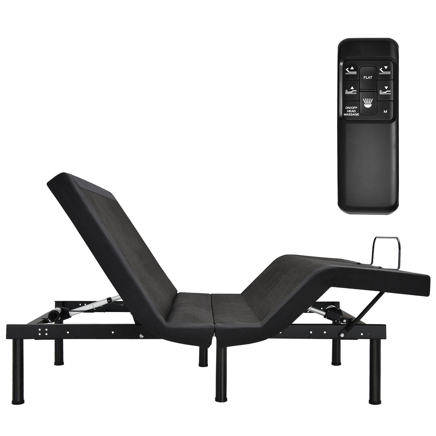 Adjustable Electric Bed Frame with Massage Remote Control Kids Crystal