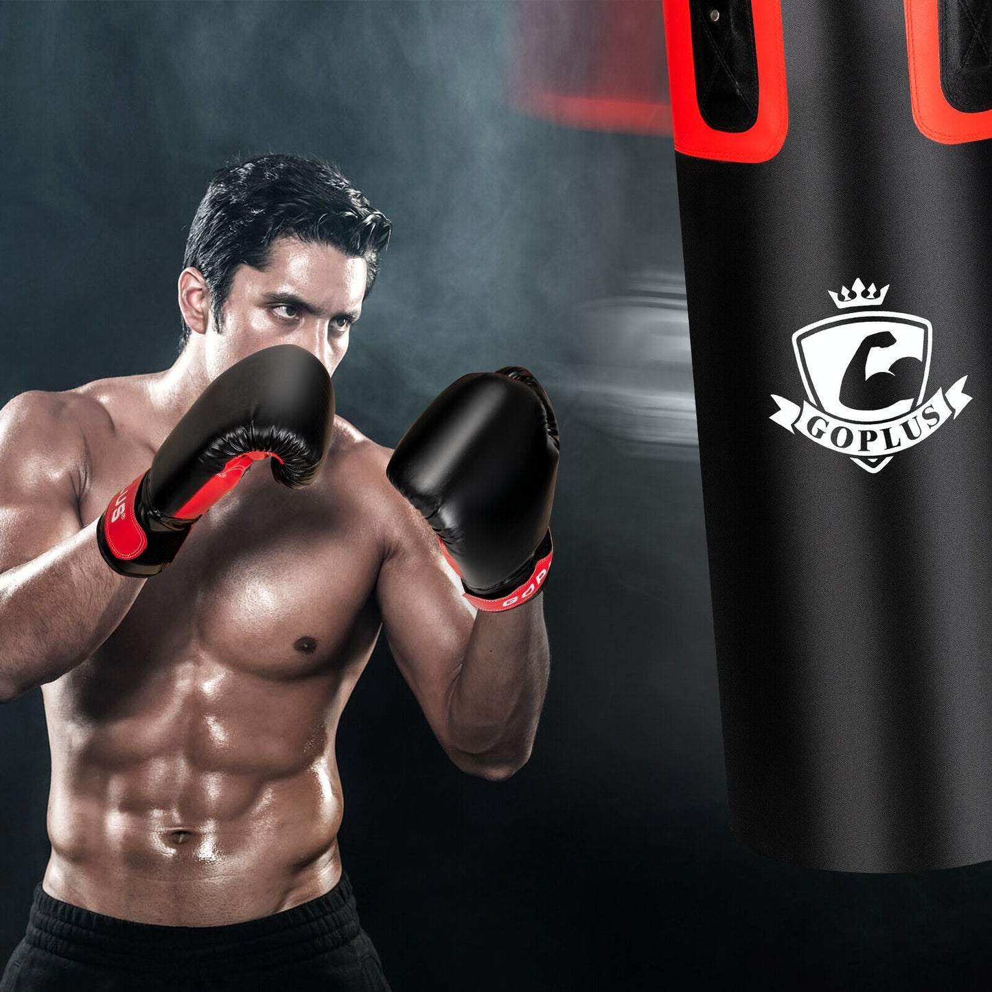 Filled Punching Bag Set for Adults- 56 lbs Kids Crystal