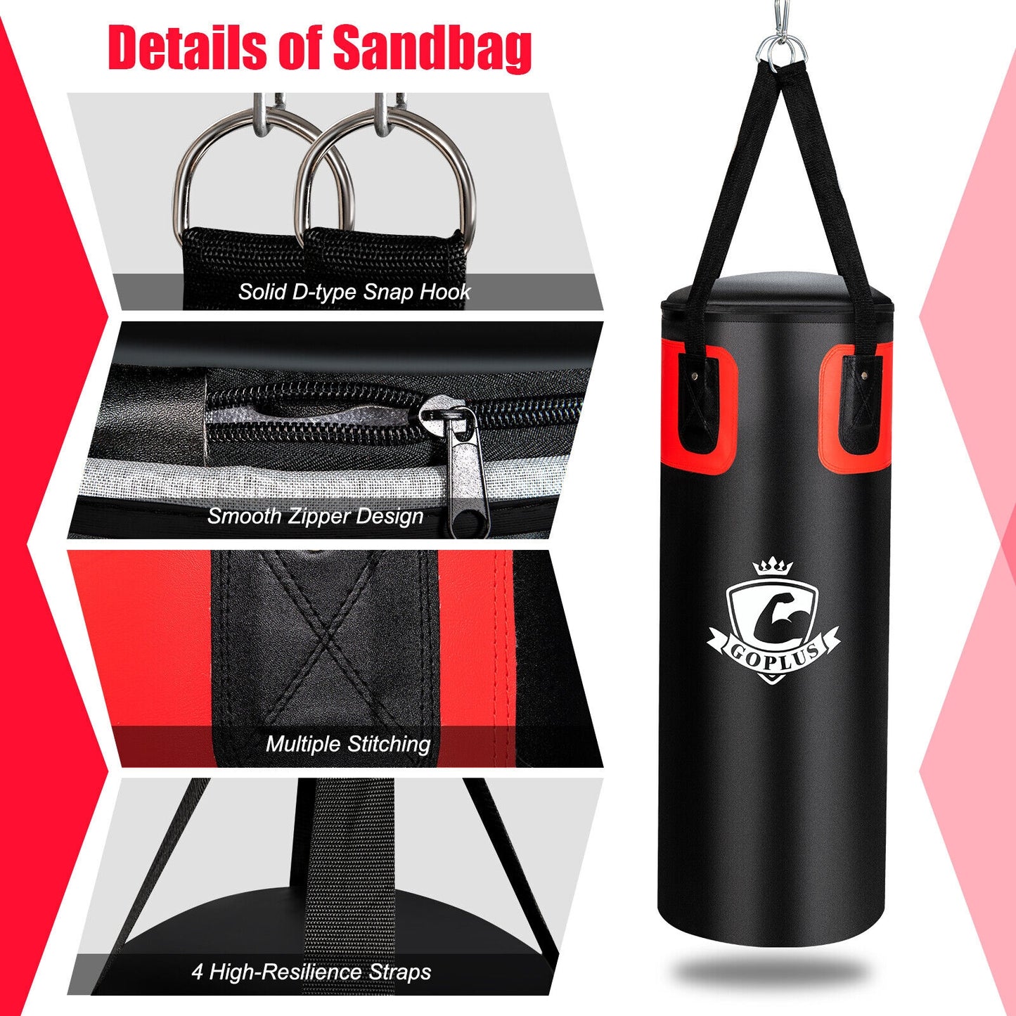 Filled Punching Bag Set for Adults- 56 lbs Kids Crystal