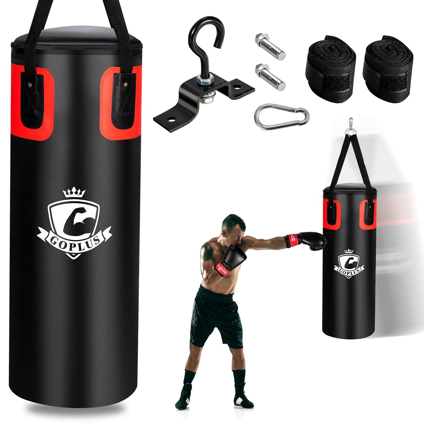 Filled Punching Bag Set for Adults- 56 lbs Kids Crystal