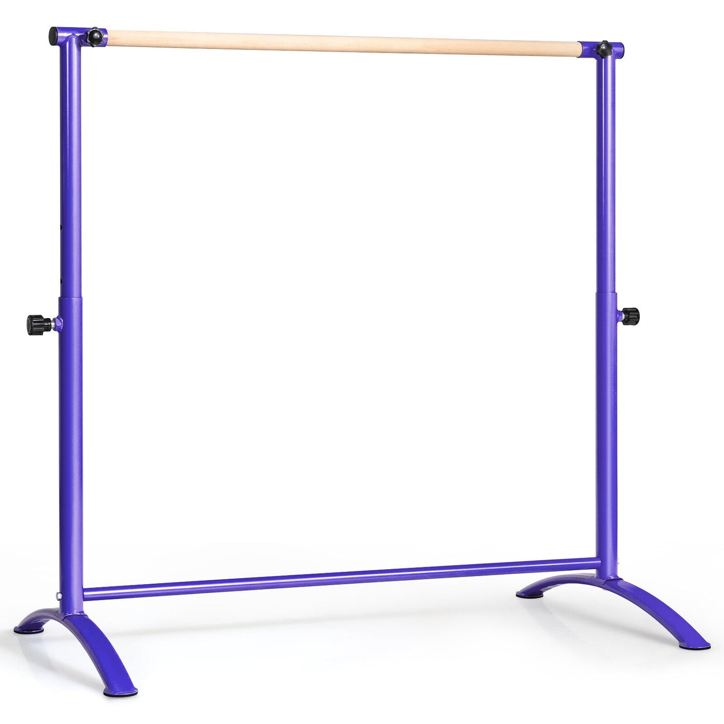 51 Inch Ballet Barre Bar with 4-Position Adjustable Height-Purple Kids Crystal