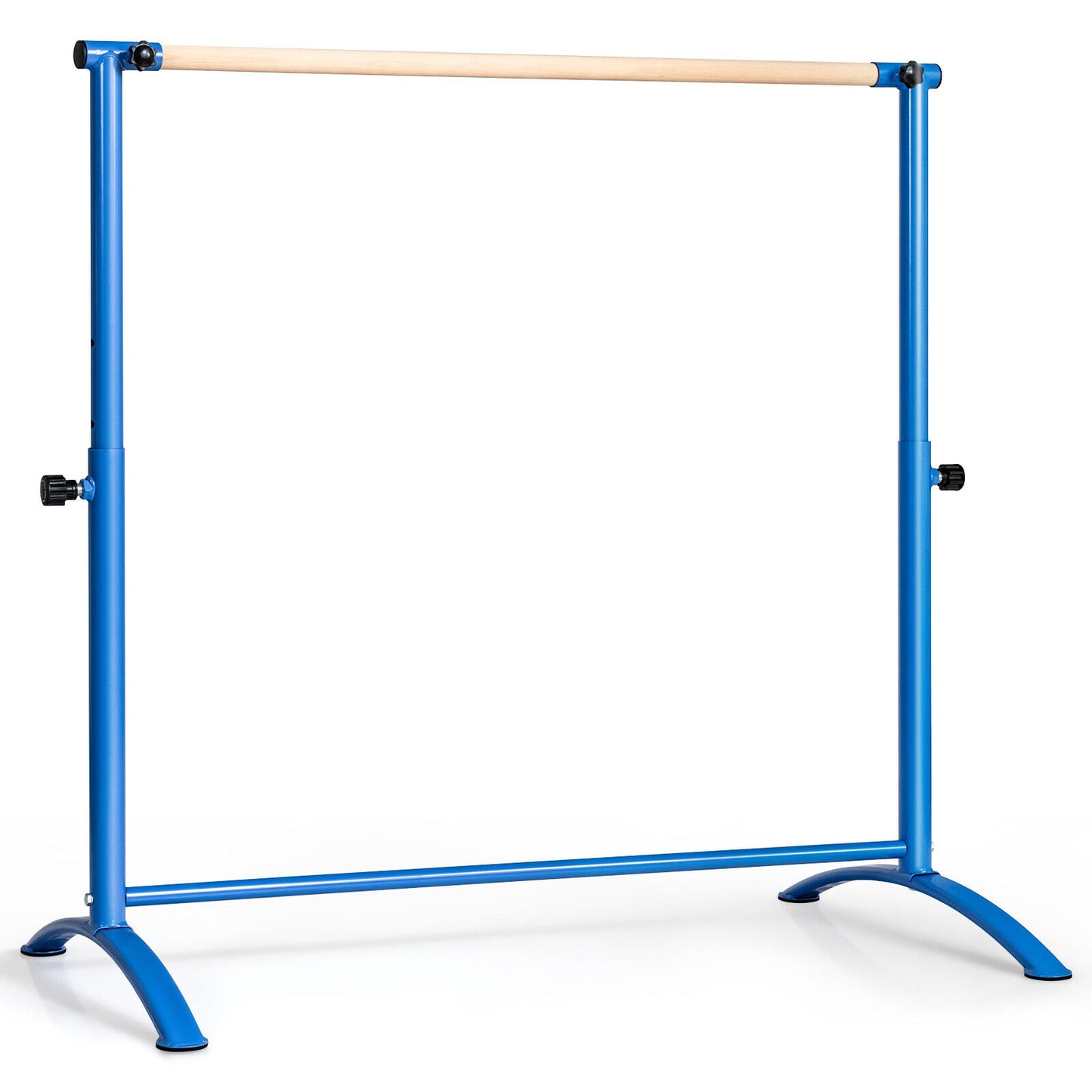 51 Inch Ballet Barre Bar with 4-Position Adjustable Height-Blue Kids Crystal